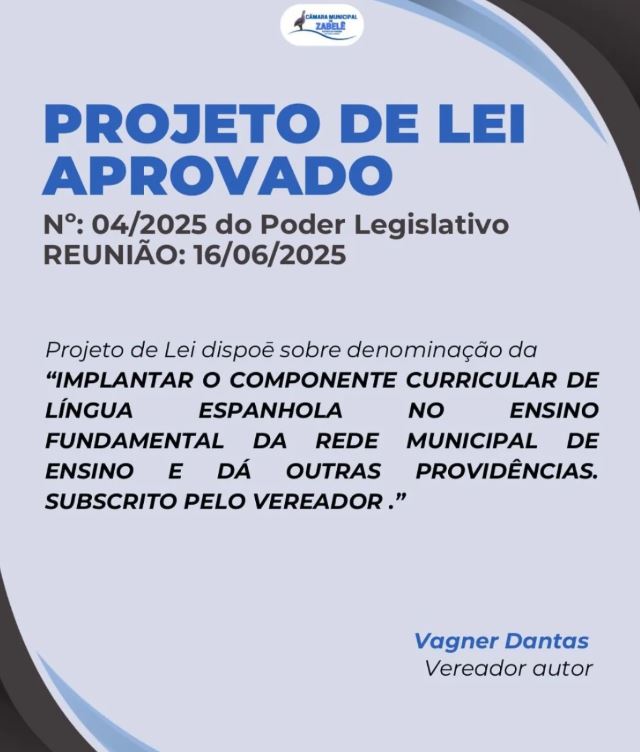 PROJETO DE LEI APROVADO! 16/07/2025