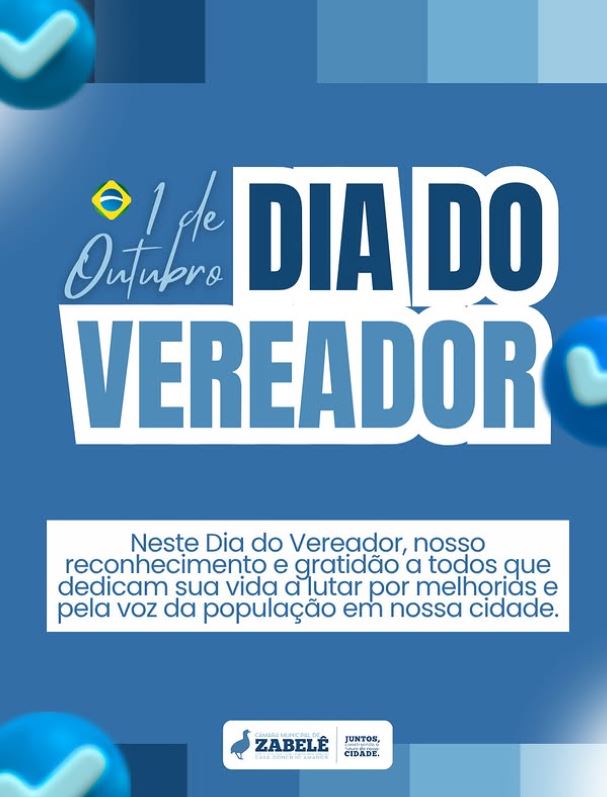 1º DE OUTUBRO - DIA DO VEREADOR!
