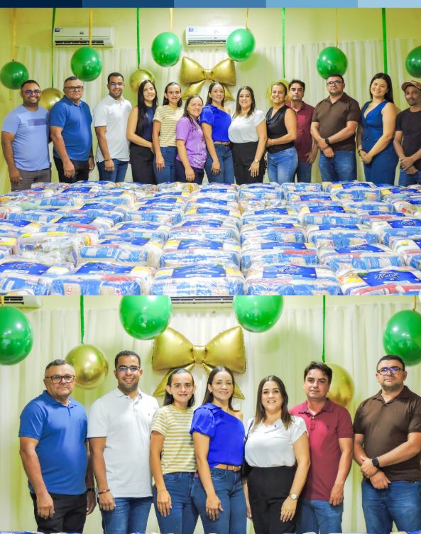 Os vereadores do município de Zabelê estiveram presentes na entrega das cestas básicas do Natal Solidário