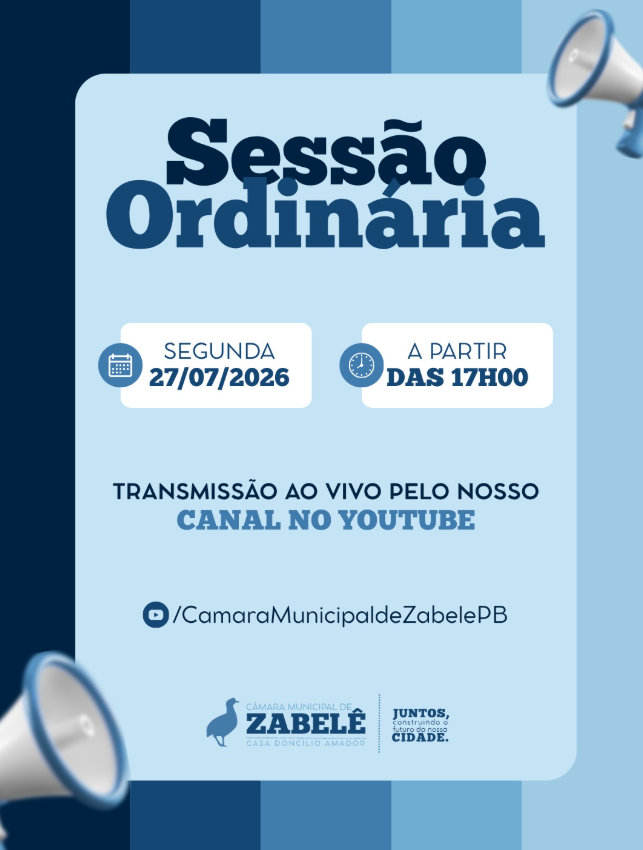 Mais uma Sessão Ordinária da Câmara Municipal de Zabelê