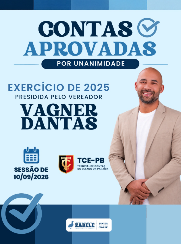 Contas aprovadas por unanimidade! ✅